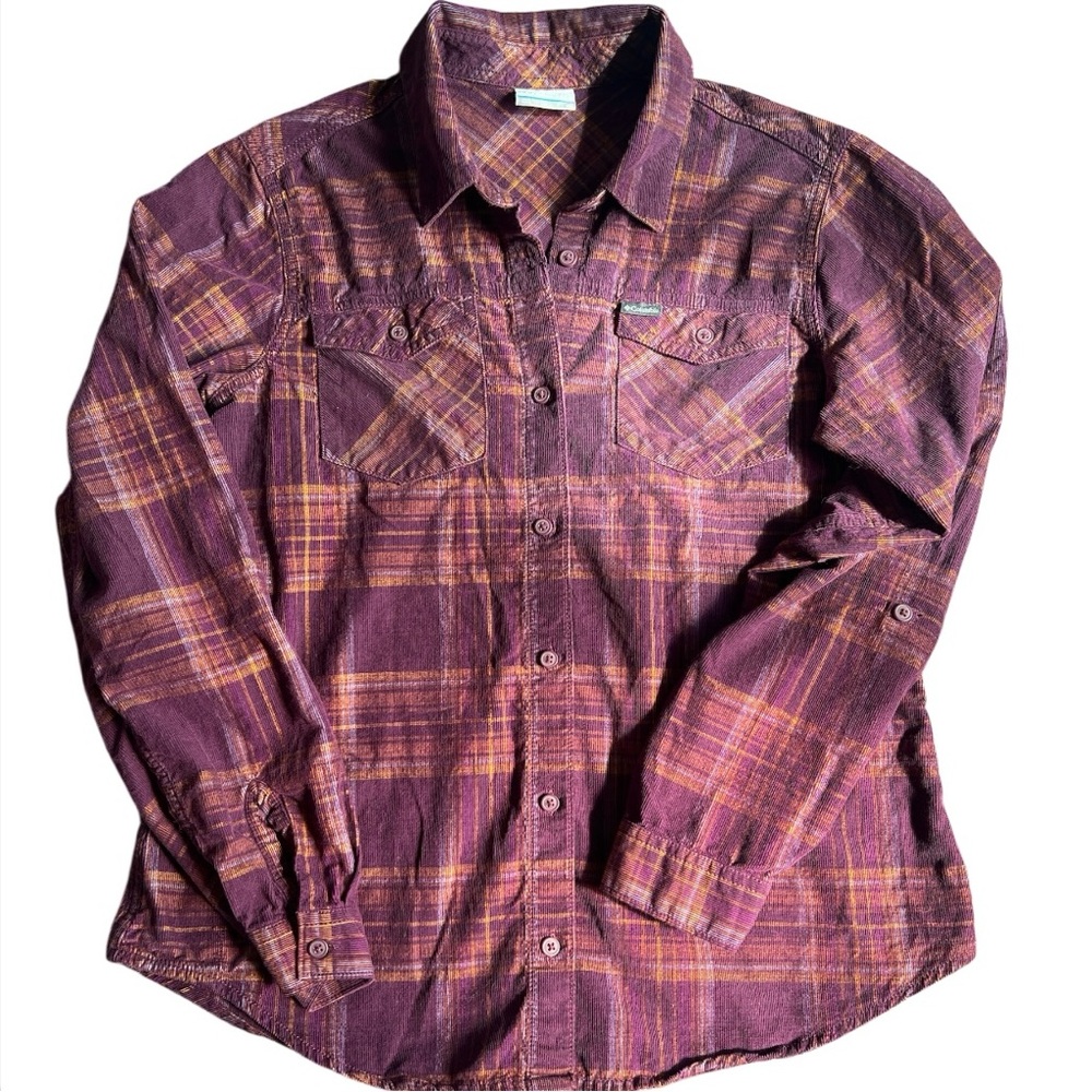 Columbia Times Two Long Sleeve Corduroy Women’s Plaid Shirt - Size Medium